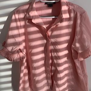 Pink button up blouse
